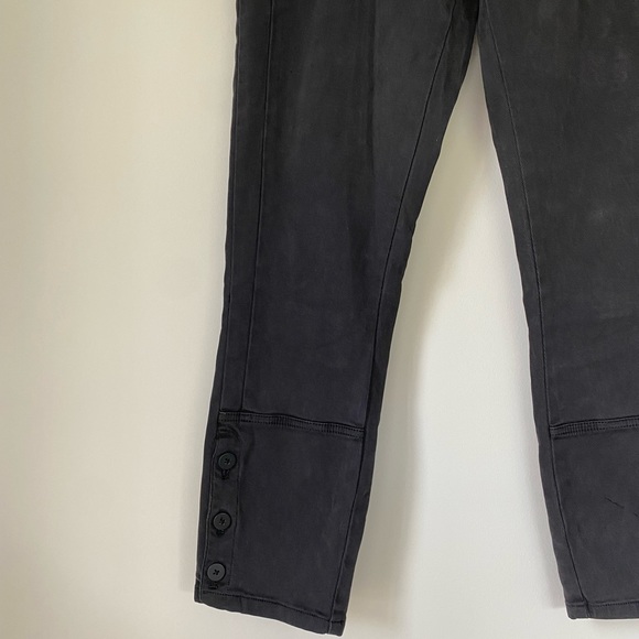 Anthropologie Dark Gray Buttoned Hem Utility Pants - Picture 11 of 11